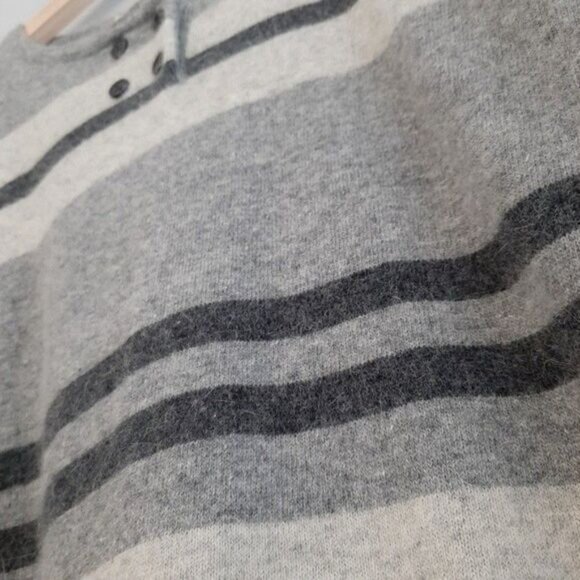 PRINCIPLES | Sweater Tunic Angora & Lambswool Stripe Crewneck Sz L - Picture 5 of 9